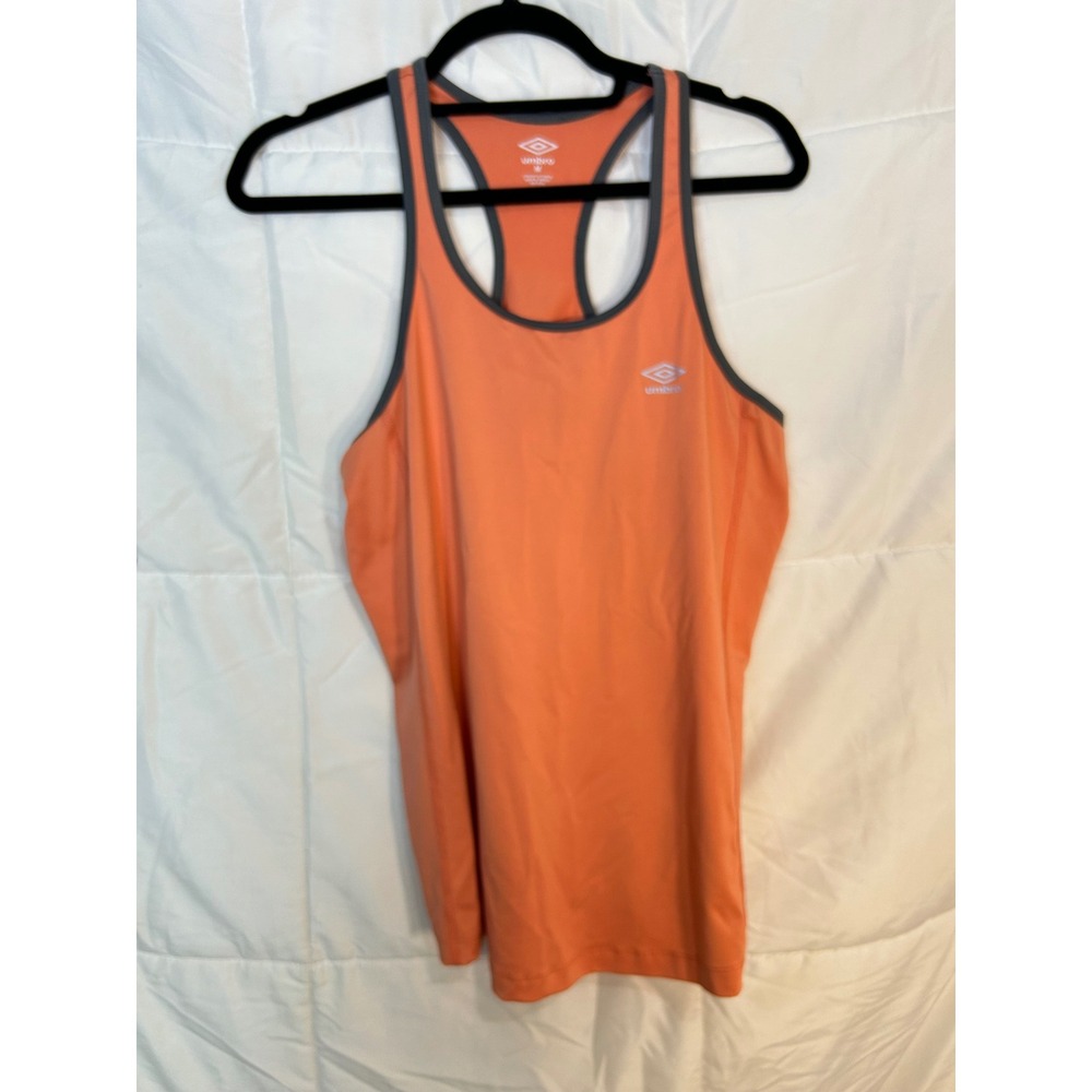 Umbro Women's Tank Top Racerback Orange Athletic Workout‎ Size M
